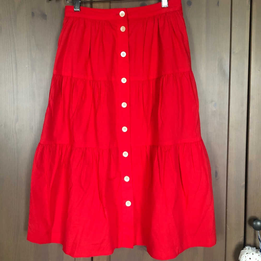 Madewell Summer Red Skirt